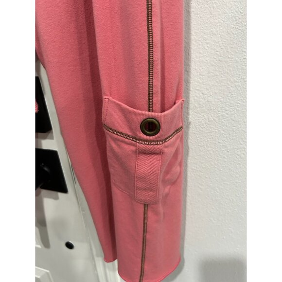 City Lights Cropped Lounge Pants Pink Sz XL Pull On Cargo Drawstring Comfort - Picture 4 of 11